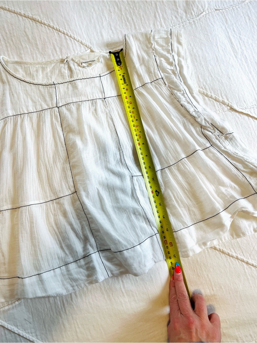By Anthropologie Cream Ivory Babydoll Sleeveless Tank - Picture 13 of 15